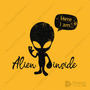 Alien inside Tshirt Design for Men